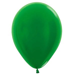 Balão Latex Metal Verde 5¨Sempertex