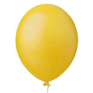 Balão Látex Liso Amarelo 5'' Happy Day