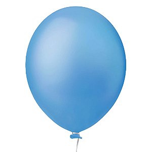 Balão Látex Liso Azul Celeste 9'' Happy Day