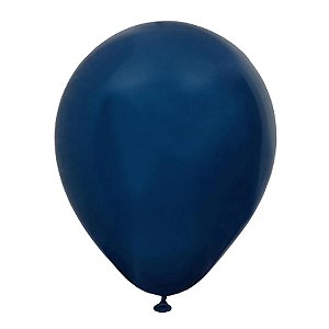 Balão Latex Liso Azul Naval 9'' Happy Day