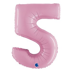 Balão GRABO 40" Número 5 Pastel Pink