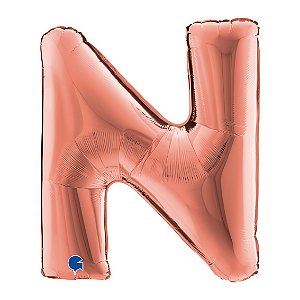 Balão GRABO 40" Letra N Rose Gold