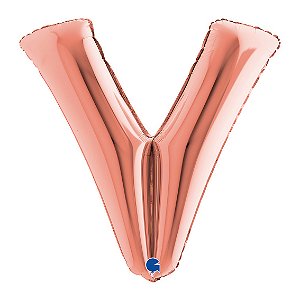 Balão GRABO 40" Letra V Rose Gold