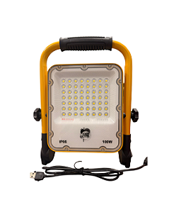 REFLETOR LED 100W PORTÁTIL 6500k