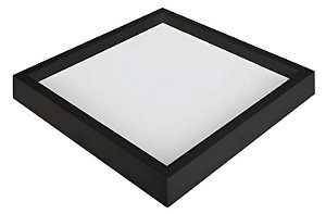 PAINEL LED 36W SOB RECUADO QD PRETO 4000K BIV 2300LM 40X40CM