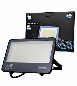 REFLETOR LED 200W 3 CORES 3000/4000/6500K IP66 BIV ANTI REFLEXO
