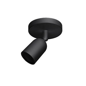 SPOT SOBREPOR P/ LAMP MR16 PT C/CANOPLA