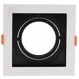 SPOT EMBUTIDO QD RECUADO AR111 GU10 BC/PT