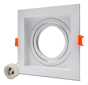 SPOT EMBUTIDO QD RECUADO AR70 BR C/ SOQUETE