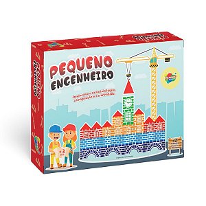 Jogo Pequeno Engenheiro - 42 peças em madeira reflorestada MDF Aquarela Brinquedos