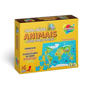 Jogo Quebra-cabeça madeira mdf Guepardo 100 peças Aquarela Brinquedos  Animais da Savana - Magazine Stock