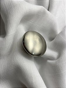 Ponteira Chata Aço Escovado Alumínio - 19mm