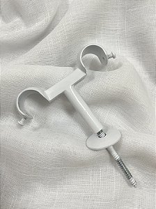Suporte Simples Teto Duplo Branco - 19mm