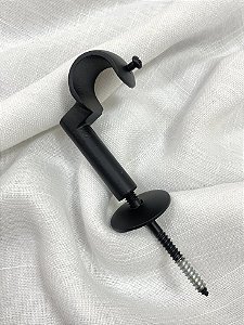 Suporte Simples Teto Preto - 19mm