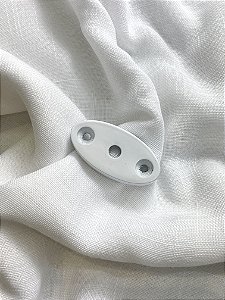 Roseta Oval Branca - 19mm