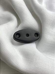 Roseta Oval Preta - 19mm