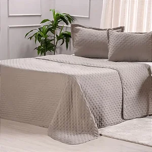 Kit Colcha Miraggio King Areia Rosada / 3 Peças