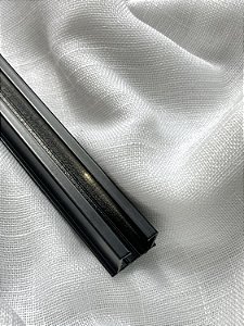 Trilho Suíço Varão Max Simples Preto / De 1 a 6m