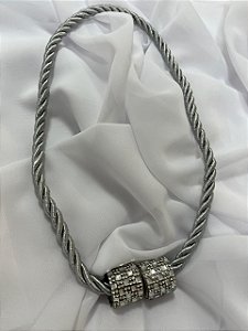 Abraçadeira Infinity Redonda c/ Imã Prata