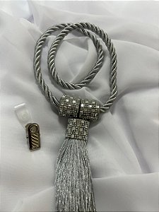 Abraçadeira Infinity c/ Imã e Franja Prata