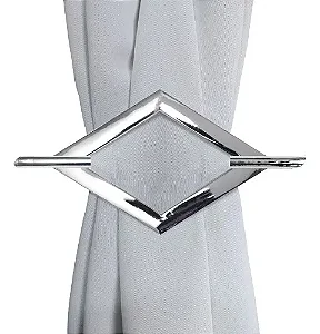 Fivela Abraçadeira Para Cortina Losango Cromada Par