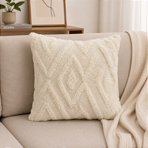 Capa de Almofada Soft Off White 45x45