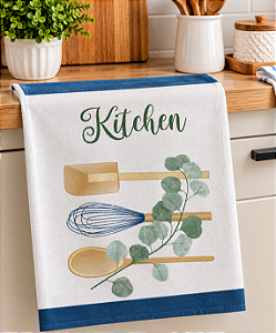 Pano de Copa Teka Kitchen Azul 40x65