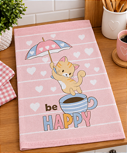 Pano de Copa Teka Gatinho Amarelo 40x65