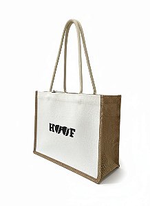 BAG DE PRAIA OFF WHITE COM ESTOPA
