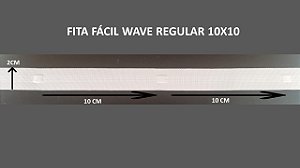FITA FÁCIL WAVE - 10X10 (REGULAR) - BRANCO- ROLO COM 50 METROS