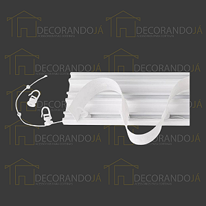 Kit Wave 12 metros - 12 metros de Fita Fácil + 6 metros de Cordão Wave + 120 Deslizantes Fita Fácil + 4 Terminais Plásticos