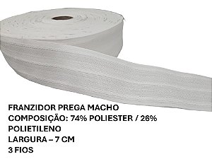 Franzidor Prega Macho Branco - Rolo 50 Metros