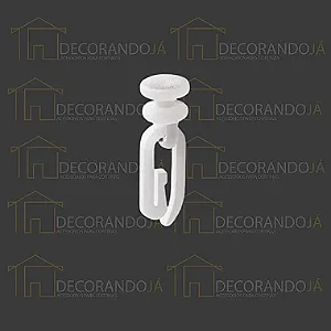 GANCHO PARA DESLIZANTE DE CORTINA WAVE - BRANCO - UNIDADE