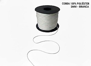 CORDA 2MM BRANCO - ROLO COM 200 METROS