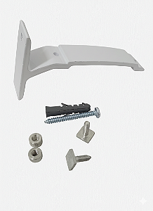 SUPORTE EXTRUDADO DUPLO - ALUMINIO - BRANCO - UNIDADE