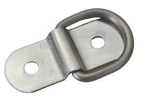 PITÃO COM MEIA ARGOLA DE TOMBAR PARA FIXAÇÃO DE TOLDO - 25MM X 25MM INOX - COM 50 UNIDADES