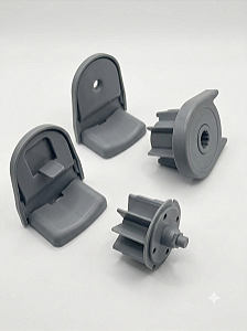 Kit Comando para Persiana/ Cortina Rolo - 38 - Linha Plus - Cor Cinza - PACOTE COM 20 UNIDADES