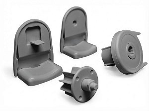 Kit Comando para Persiana/ Cortina Rolo - 28 - Linha Plus - Cor Cinza - PACOTE COM 50 UNIDADES