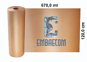 Bobina de Papel Kraft Monolúcido - 120cm x 200MT x 20kg - EmbaEcom  Embalagens