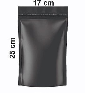 Saco Stand Up Pouch Preto 17x25