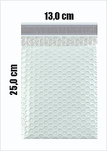 Envelope de Segurança Bolha Laminado Branco- 13x25