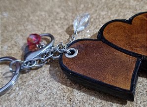 DOIS CORAÇÕES 2 CHAVEIRO DUPLA FACE PERSONALIZADA