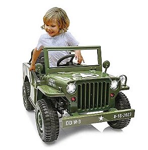 Mini Jeep elétrico infantil Willys