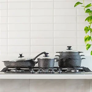 Conjunto de Panelas Antiaderentes 6 Peças Black