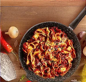 Frigideira Antiaderente 32cm Black c/ Tampa de Vidro