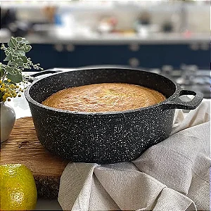 Caçarola Antiaderente 20cm Black c/ Tampa de Vidro