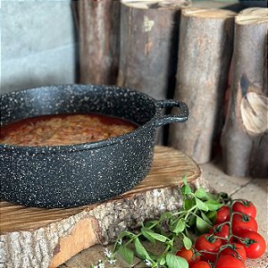 Caçarola Antiaderente 22cm Black c/ Tampa de Vidro