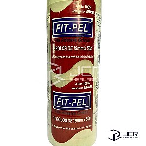 Fita Adesiva Durex Cristal 19 mm x 50 m com 13 Fit-pel