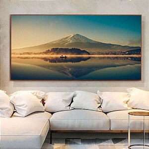 Quadro Decorativo Horizontal Monte Fuji e Lago Shojiko Japão