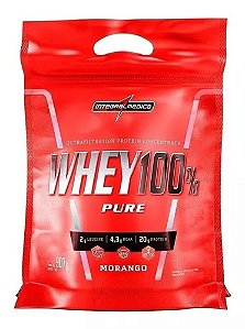 Whey 100% Pure  em sachê de 900g Integral Médica